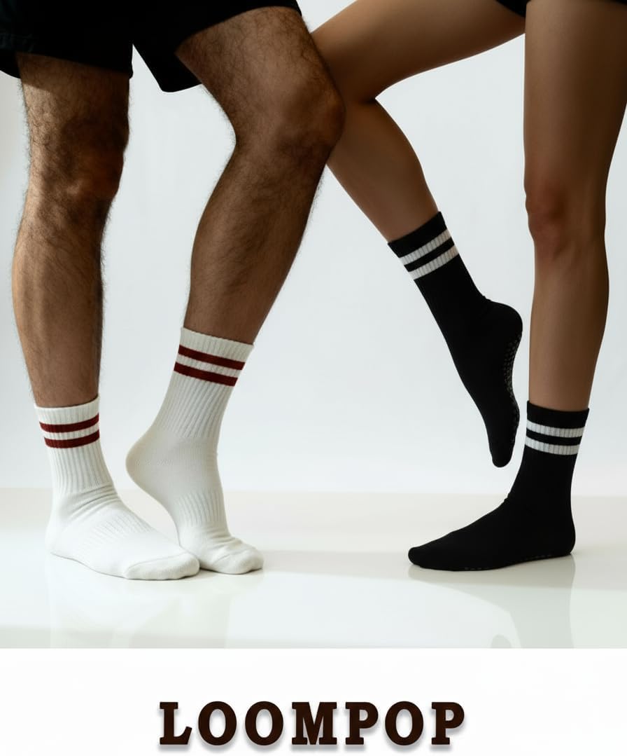 Women's Ombré Pilates Grip Socks, Non-Slip Yoga & Barre Socks