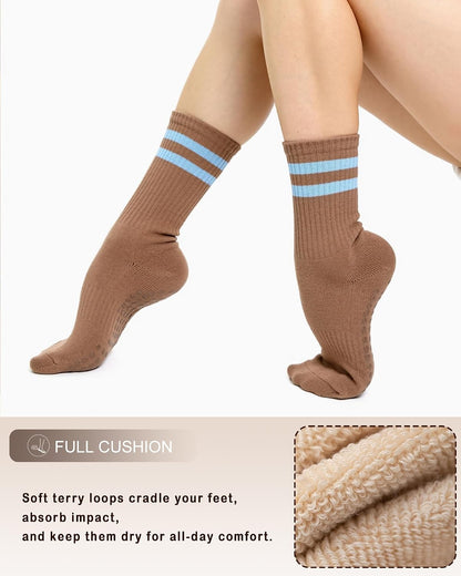 Women's Ombré Pilates Grip Socks, Non-Slip Yoga & Barre Socks