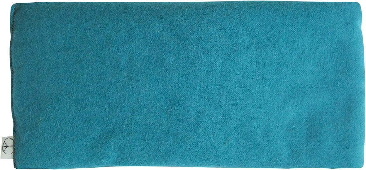 Unscented Eye Pillows (Sampler Pack of 5) - Soft Cotton Gauze Flannel - Filled with Flax Seed Weighted for Yoga Meditation Headache Relief Sleep Massage Bulk - Blue Teal