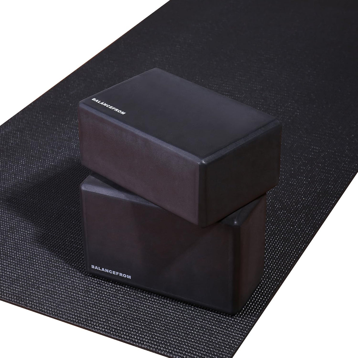 Set of 2 High Density Yoga Blocks, 9"x6"x4" Each