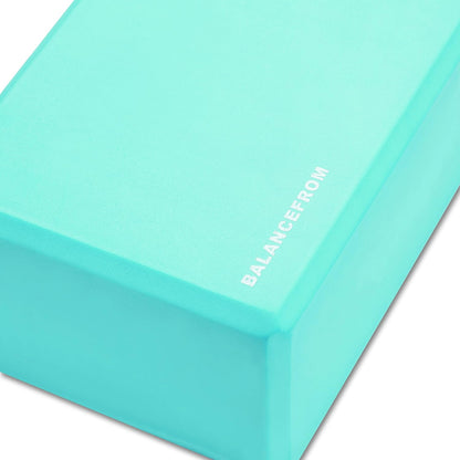 Set of 2 High Density Yoga Blocks, 9"x6"x4" Each