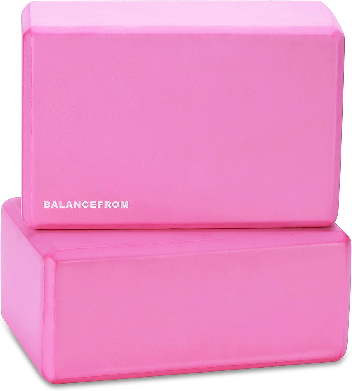 Set of 2 High Density Yoga Blocks, 9"x6"x4" Each