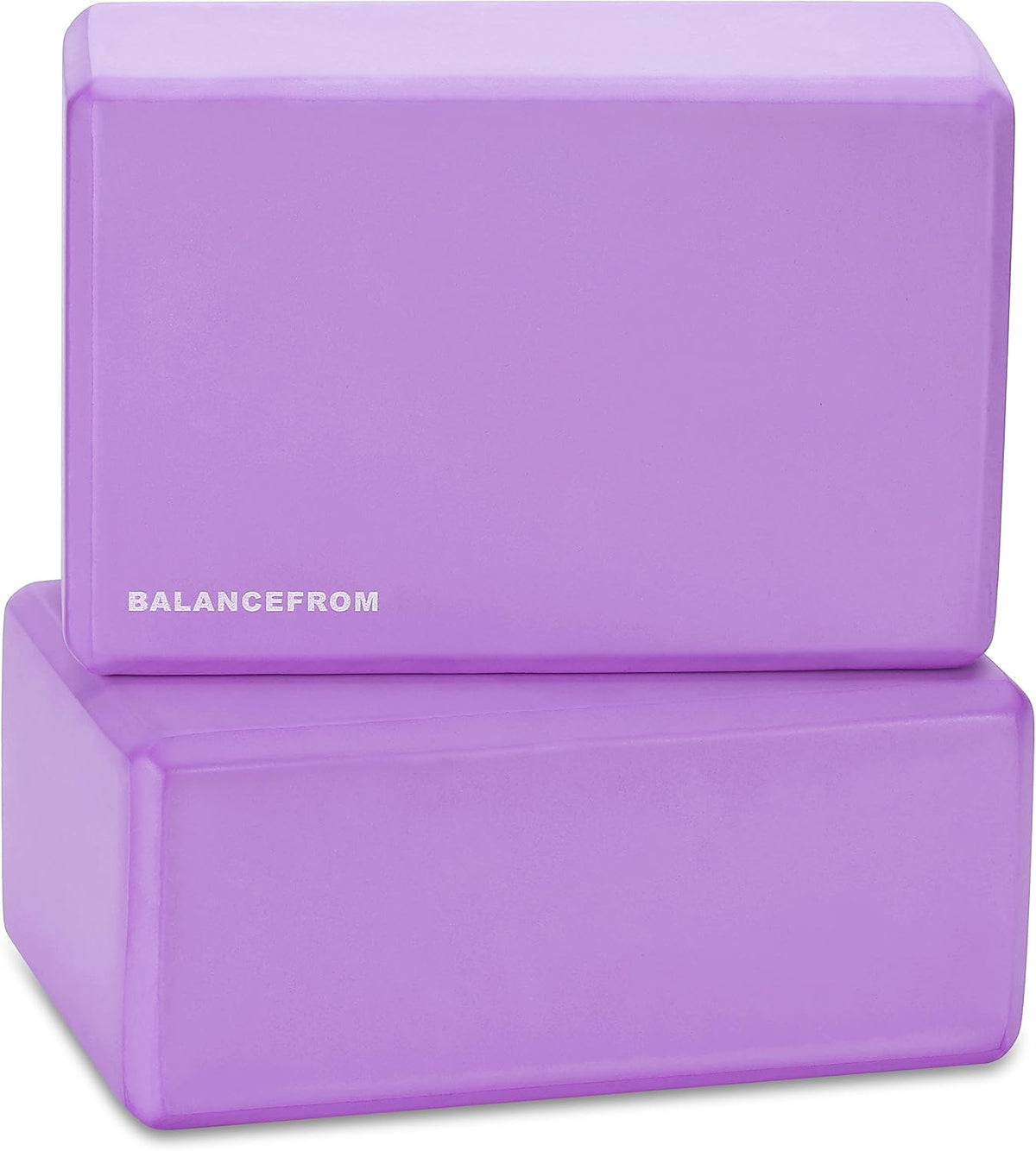 Set of 2 High Density Yoga Blocks, 9"x6"x4" Each