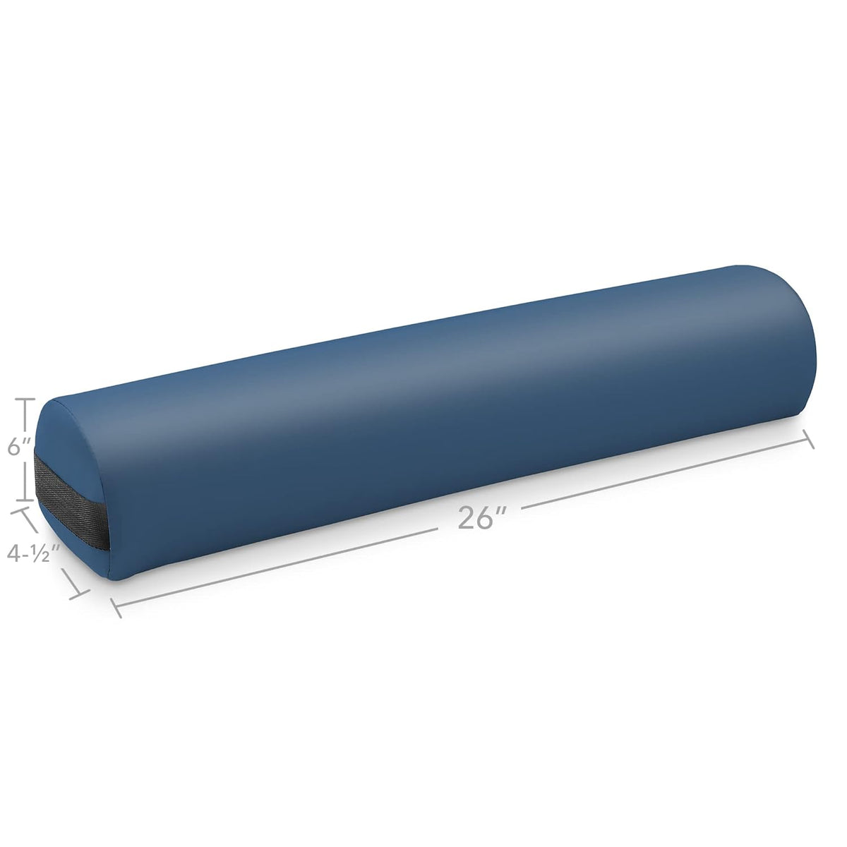 3/4 Round Massage Table Bolster Under-Knee Pillow Pad - 26 x 6 x 4-1/2 Inch - Blue