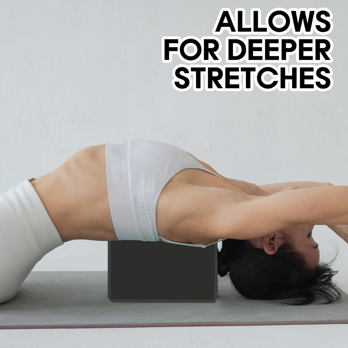 Yoga Block - Unsupported Latex Eva foam - Soft non slip surface with bevel for yoga, pilates, meditation - Yoga accessories for stability, balance and deep stretching