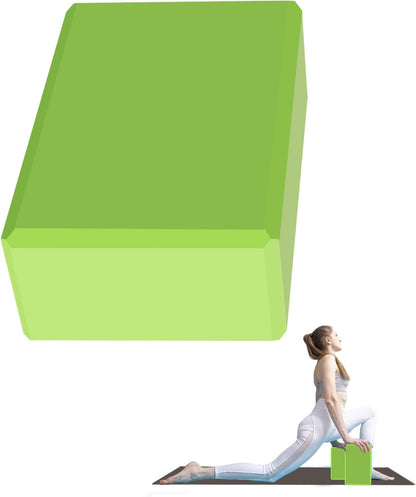 Yoga Block - Unsupported Latex Eva foam - Soft non slip surface with bevel for yoga, pilates, meditation - Yoga accessories for stability, balance and deep stretching