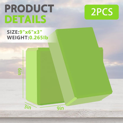 Yoga Block - Unsupported Latex Eva foam - Soft non slip surface with bevel for yoga, pilates, meditation - Yoga accessories for stability, balance and deep stretching