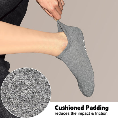 Grips Non Slip Socks for Women, 4 Pairs Yoga Pilates Anti Skid Woman Hospital Gripper Socks (5-12)