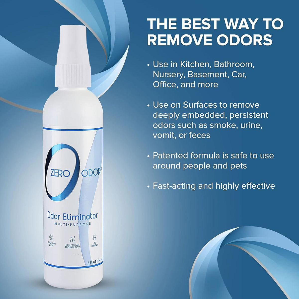 Multi-Purpose Odor Eliminator, Car & Room Air Freshener, 8 oz