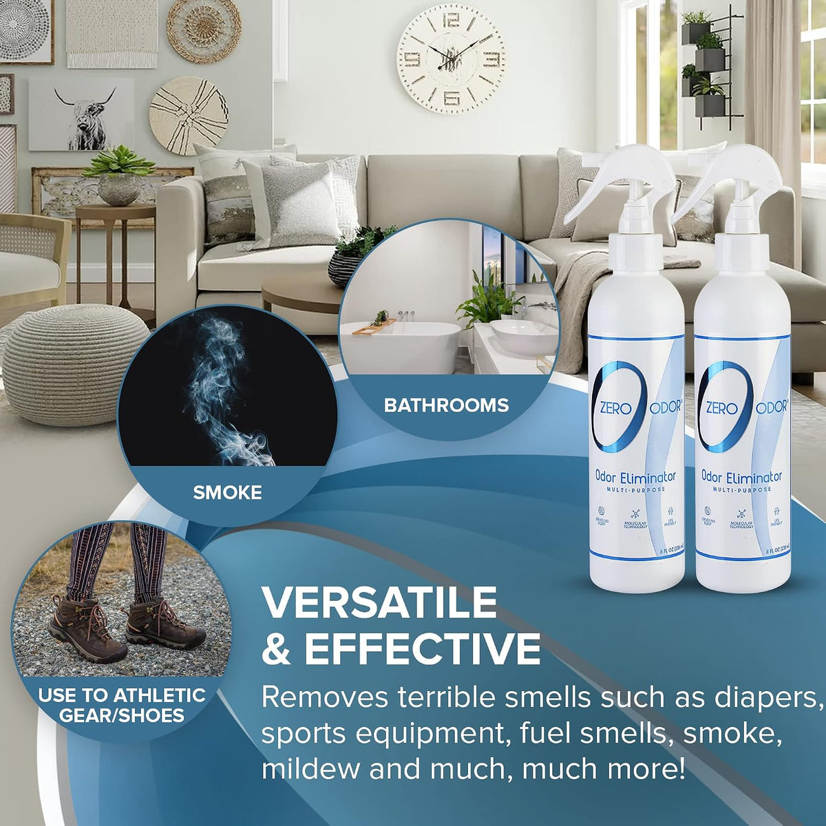 Multi-Purpose Odor Eliminator, Car & Room Air Freshener, 8 oz
