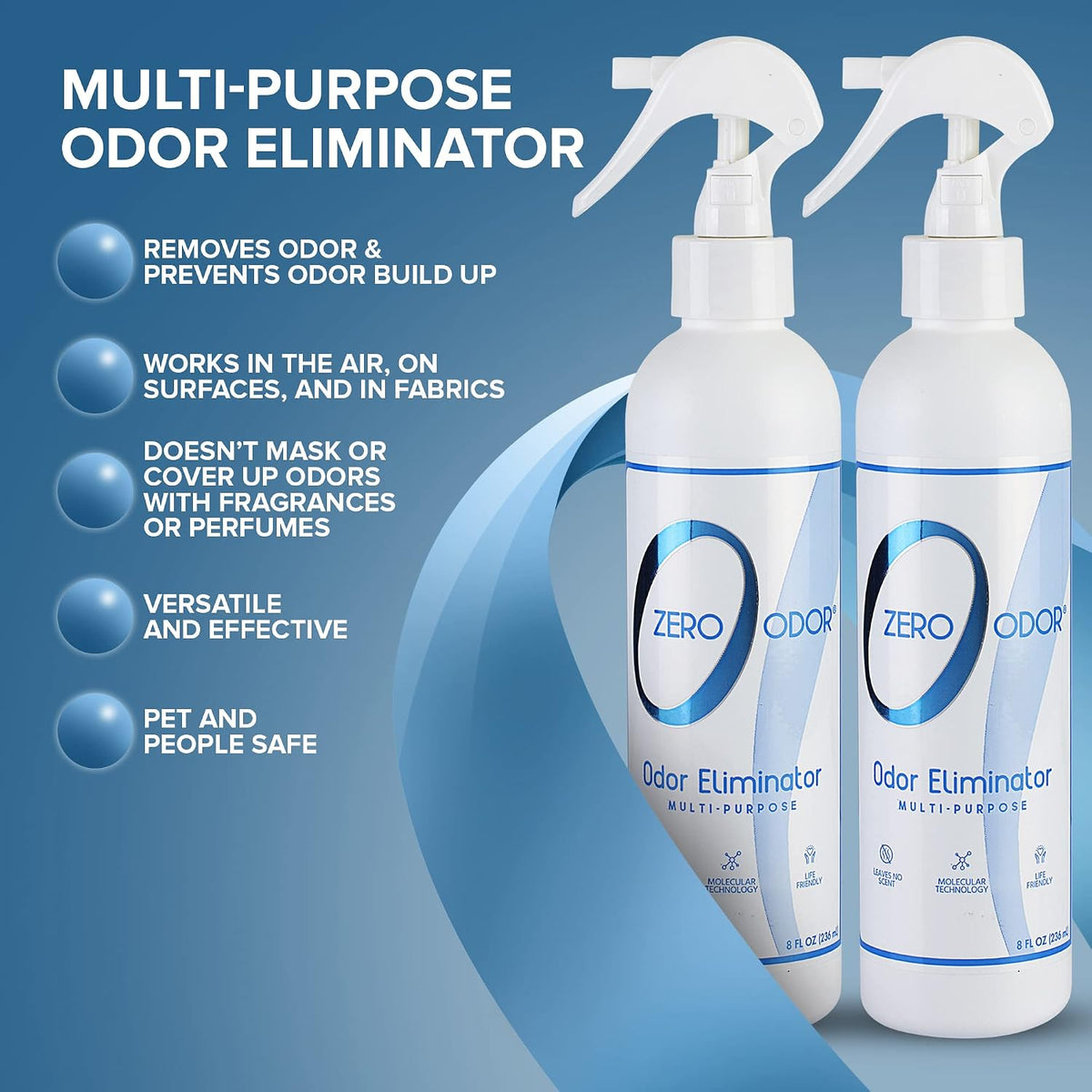 Multi-Purpose Odor Eliminator, Car & Room Air Freshener, 8 oz