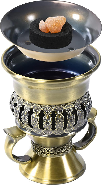 Electric Incense Heater with Adjustable Timer, Bakhoor Burner Electric, Bukhoor Burners for Frankincense Resin Oud Power, Charcoal Free No Open Flame Safer Black