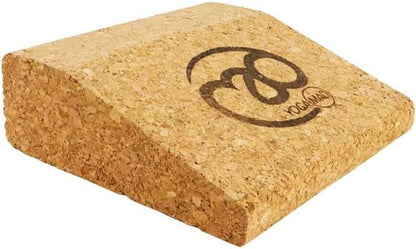 Mini Pair of Cork Wedges, Pack of 2 Pocket Size Wedge Blocks, Eco Friendly Natural Material for Beginners and Professionals in Yoga