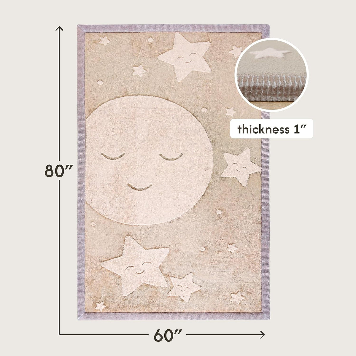 CloudSoft Mat for Floor 60" x 80" Beige