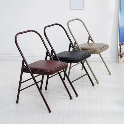 Yoga Auxiliary Chair Folding Yoga Chair Backless Yoga Chair for Abs & Core Balance Handstand Flexibility Strength Training and Back Pain Relieving Black