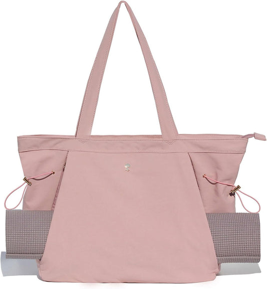Yoga Tote Bag for Women Shoulder Bags Drawstring for Office Workout Travel Carryall Pilates Gym and Beach