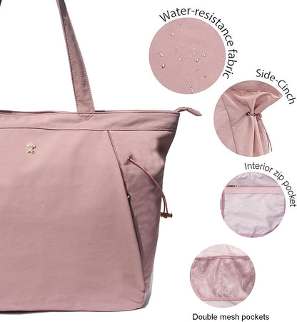 Yoga Tote Bag for Women Shoulder Bags Drawstring for Office Workout Travel Carryall Pilates Gym and Beach