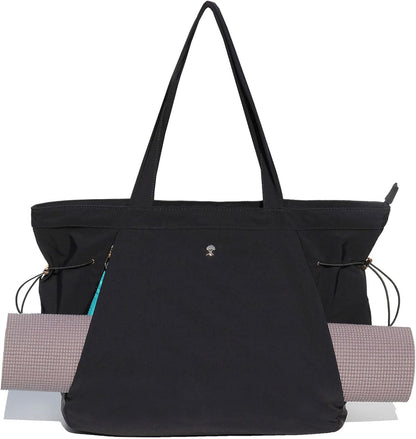 Yoga Tote Bag for Women Shoulder Bags Drawstring for Office Workout Travel Carryall Pilates Gym and Beach
