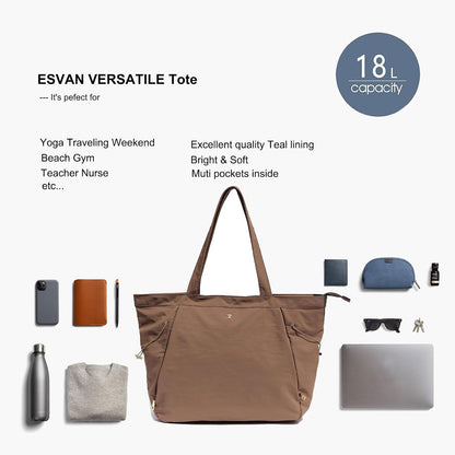 Yoga Tote Bag for Women Shoulder Bags Drawstring for Office Workout Travel Carryall Pilates Gym and Beach
