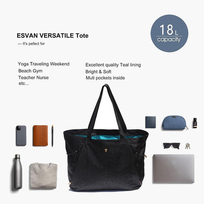 Yoga Tote Bag for Women Shoulder Bags Drawstring for Office Workout Travel Carryall Pilates Gym and Beach