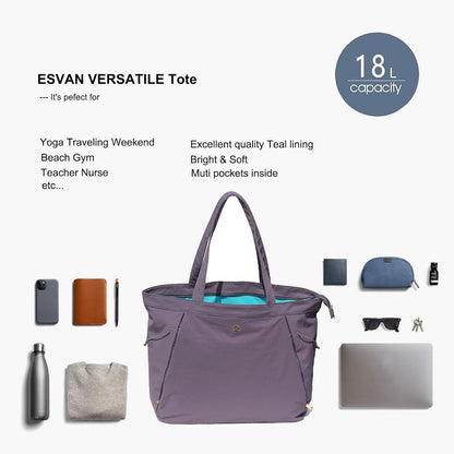 Yoga Tote Bag for Women Shoulder Bags Drawstring for Office Workout Travel Carryall Pilates Gym and Beach