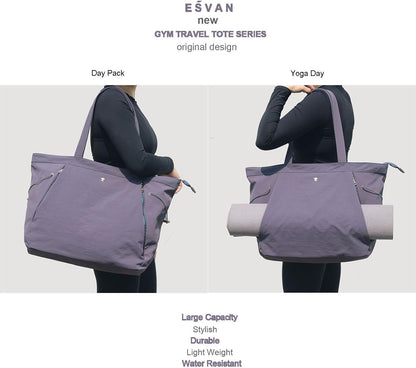 Yoga Tote Bag for Women Shoulder Bags Drawstring for Office Workout Travel Carryall Pilates Gym and Beach