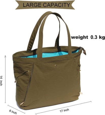 Yoga Tote Bag for Women Shoulder Bags Drawstring for Office Workout Travel Carryall Pilates Gym and Beach