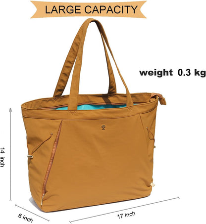 Yoga Tote Bag for Women Shoulder Bags Drawstring for Office Workout Travel Carryall Pilates Gym and Beach