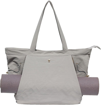 Yoga Tote Bag for Women Shoulder Bags Drawstring for Office Workout Travel Carryall Pilates Gym and Beach