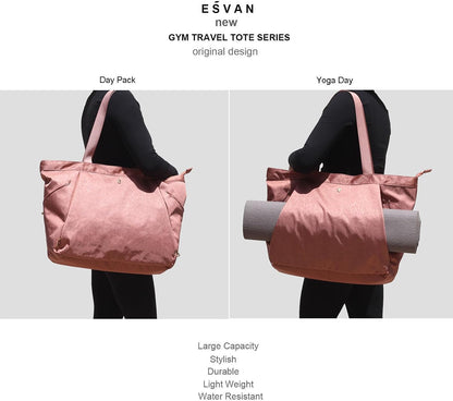 Yoga Tote Bag for Women Shoulder Bags Drawstring for Office Workout Travel Carryall Pilates Gym and Beach