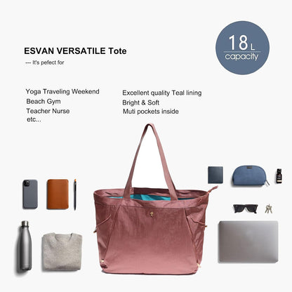 Yoga Tote Bag for Women Shoulder Bags Drawstring for Office Workout Travel Carryall Pilates Gym and Beach