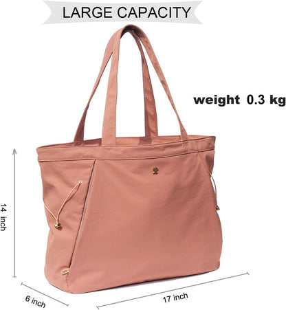 Yoga Tote Bag for Women Shoulder Bags Drawstring for Office Workout Travel Carryall Pilates Gym and Beach