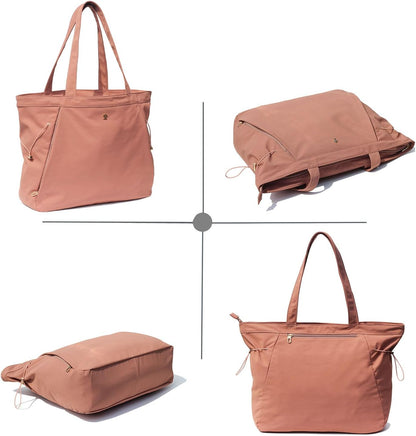 Yoga Tote Bag for Women Shoulder Bags Drawstring for Office Workout Travel Carryall Pilates Gym and Beach