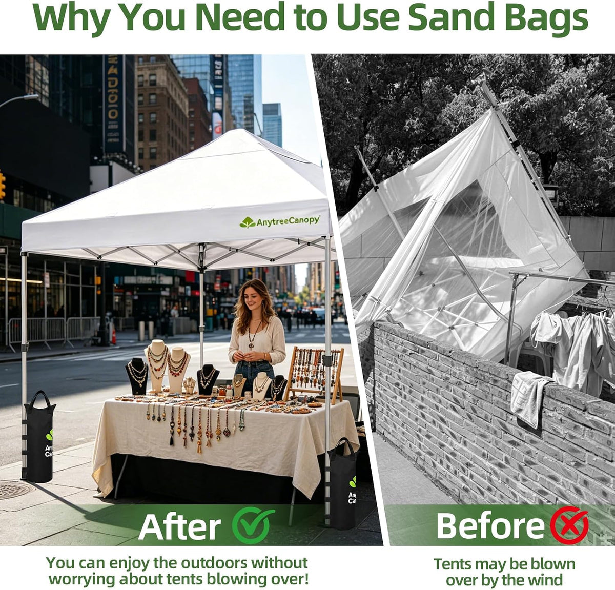 Sand Bags Canopy Weights for Canopy Legs(Without Sand),88LB, 4-Pack, Sand Bags for Gazebo Legs, Pop UP Canopy Tent Weights