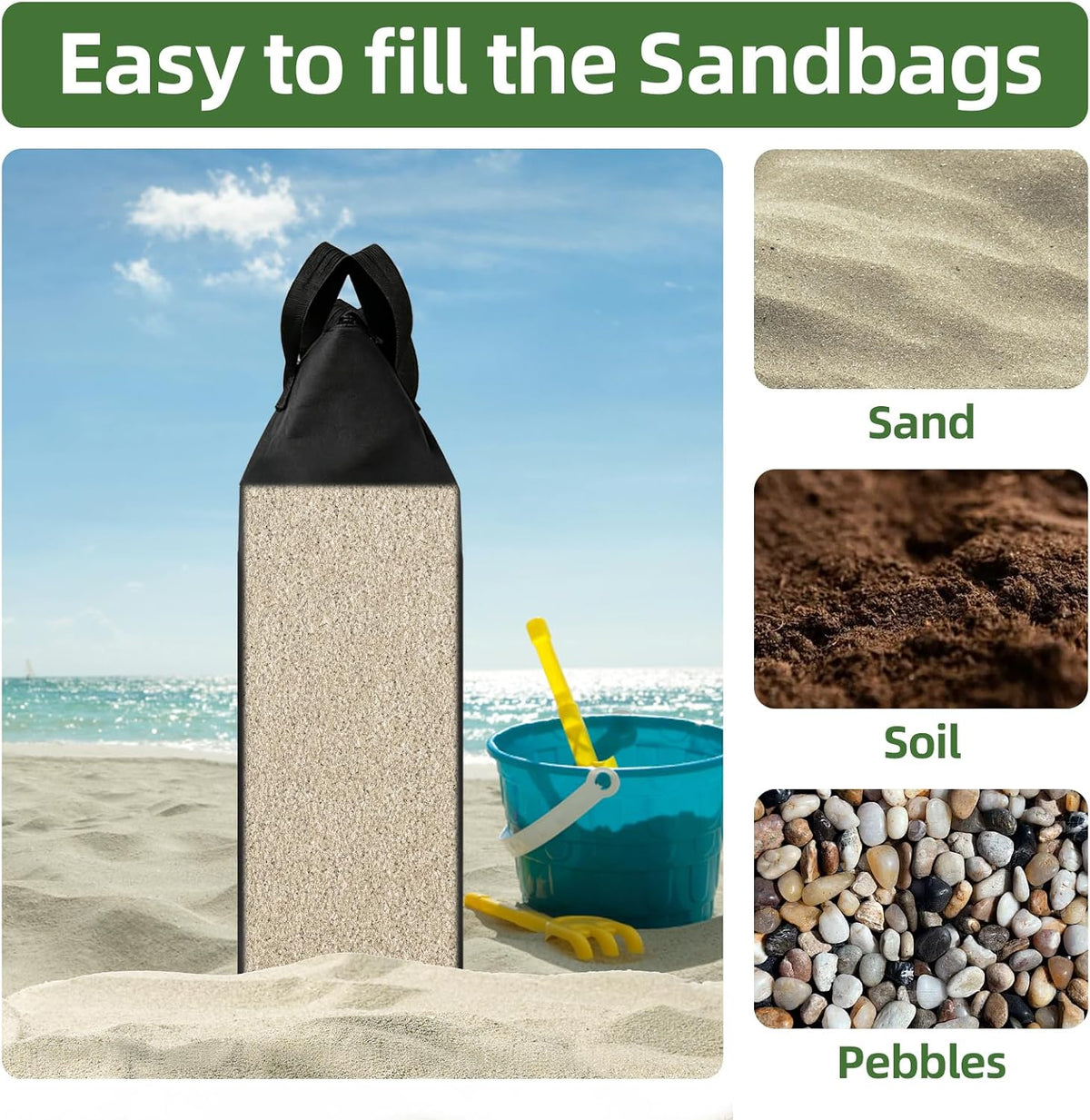 Sand Bags Canopy Weights for Canopy Legs(Without Sand),88LB, 4-Pack, Sand Bags for Gazebo Legs, Pop UP Canopy Tent Weights