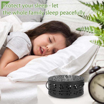 Portable Iron Mosquito Coil Holder with Handle, Bronze