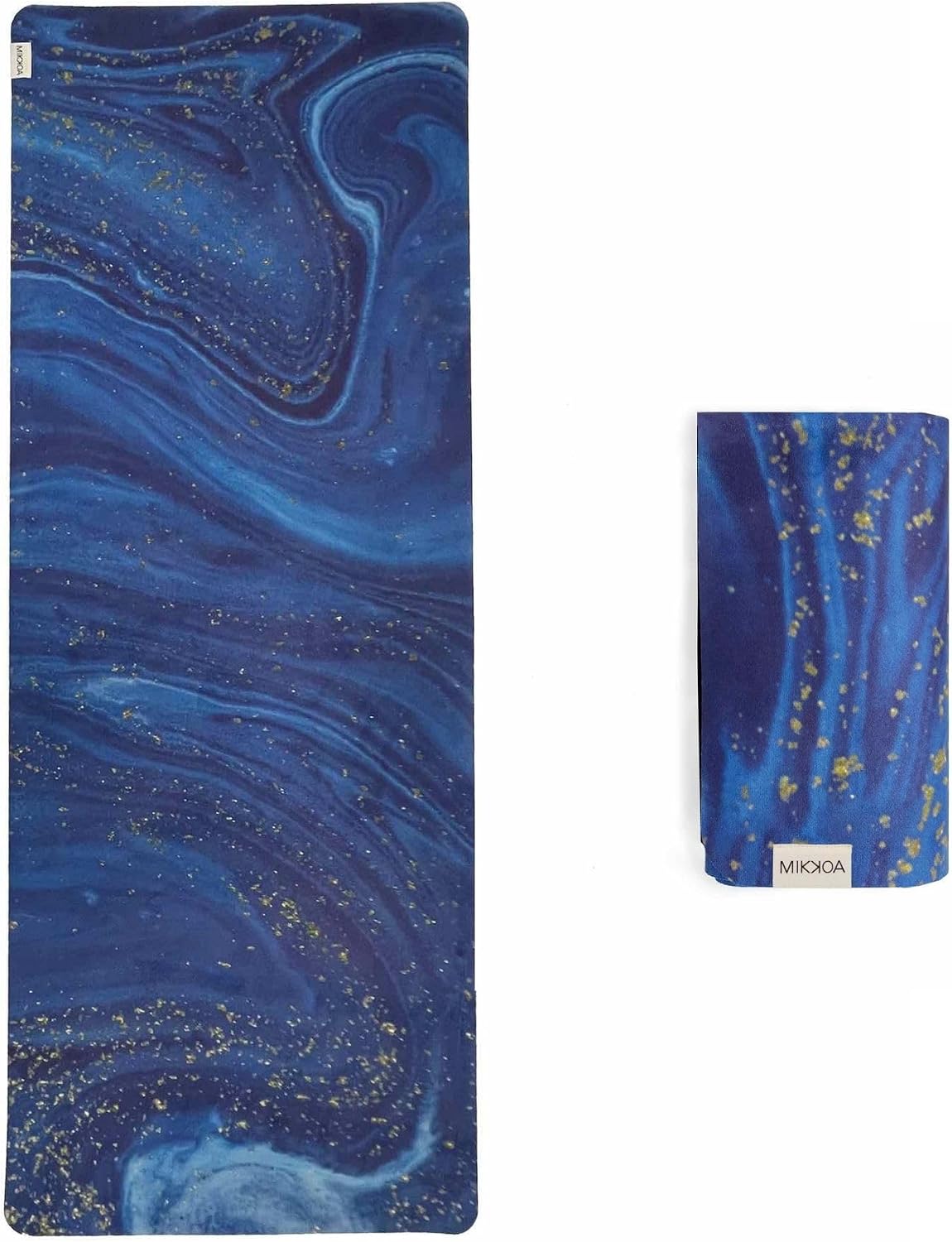 Travel Yoga Mat 1.5mm | Foldable, Lightweight for Backpacking, Retreat, Outdoors, Gym, Pilates | Exercise Mat | Machine Washable