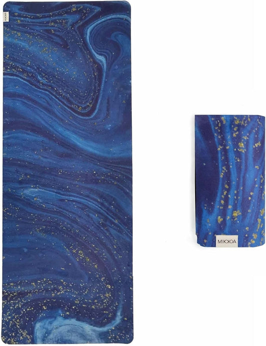 Travel Yoga Mat 1.5mm | Foldable, Lightweight for Backpacking, Retreat, Outdoors, Gym, Pilates | Exercise Mat | Machine Washable