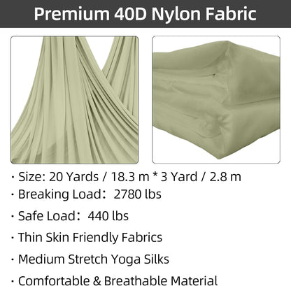 Aerial Silks Kit, SGS&CE Certified, 9/15/20Yards