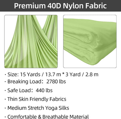 Aerial Silks Kit, SGS&CE Certified, 9/15/20Yards