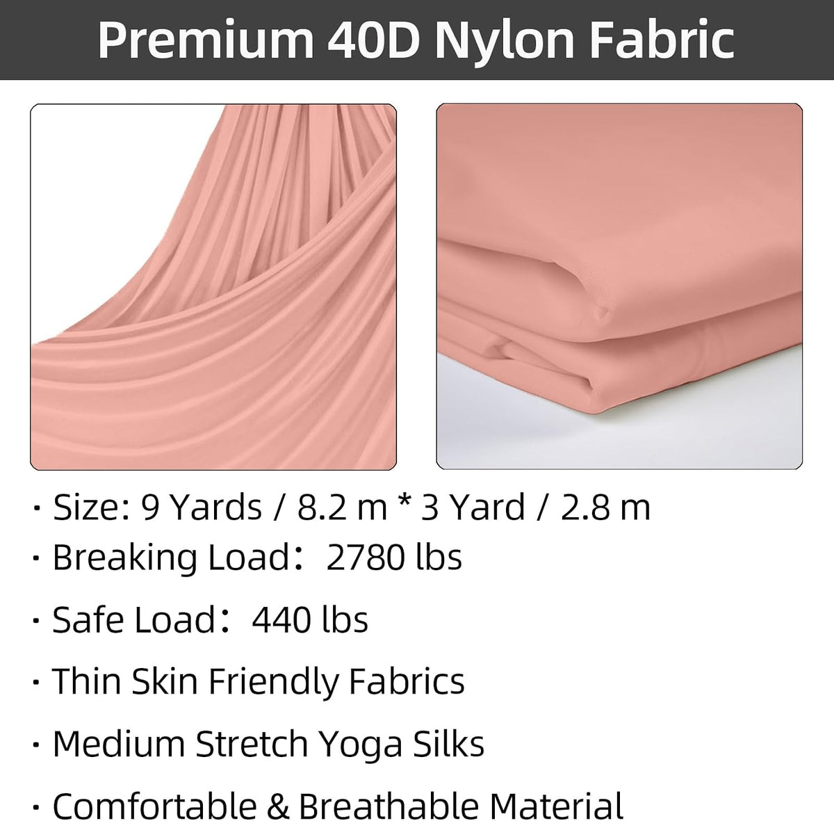 Aerial Silks Kit, SGS&CE Certified, 9/15/20Yards