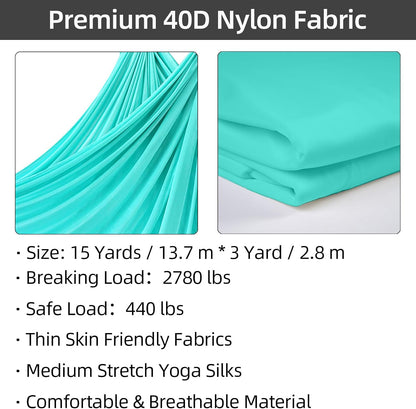 Aerial Silks Kit, SGS&CE Certified, 9/15/20Yards