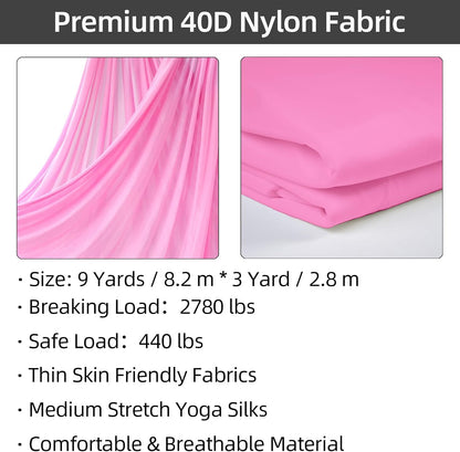 Aerial Silks Kit, SGS&CE Certified, 9/15/20Yards