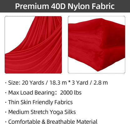 Aerial Silks Kit, SGS&CE Certified, 9/15/20Yards