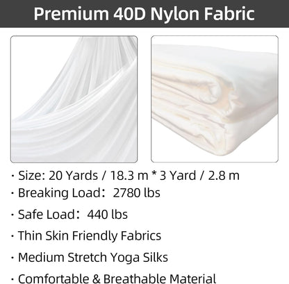 Aerial Silks Kit, SGS&CE Certified, 9/15/20Yards