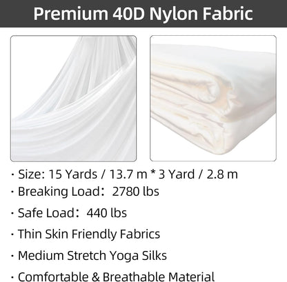 Aerial Silks Kit, SGS&CE Certified, 9/15/20Yards