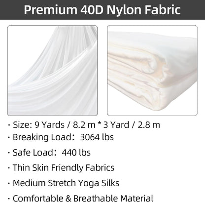 Aerial Silks Kit, SGS&CE Certified, 9/15/20Yards
