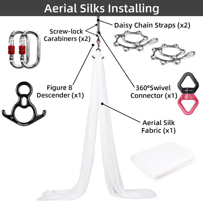 Aerial Silks Kit, SGS&CE Certified, 9/15/20Yards