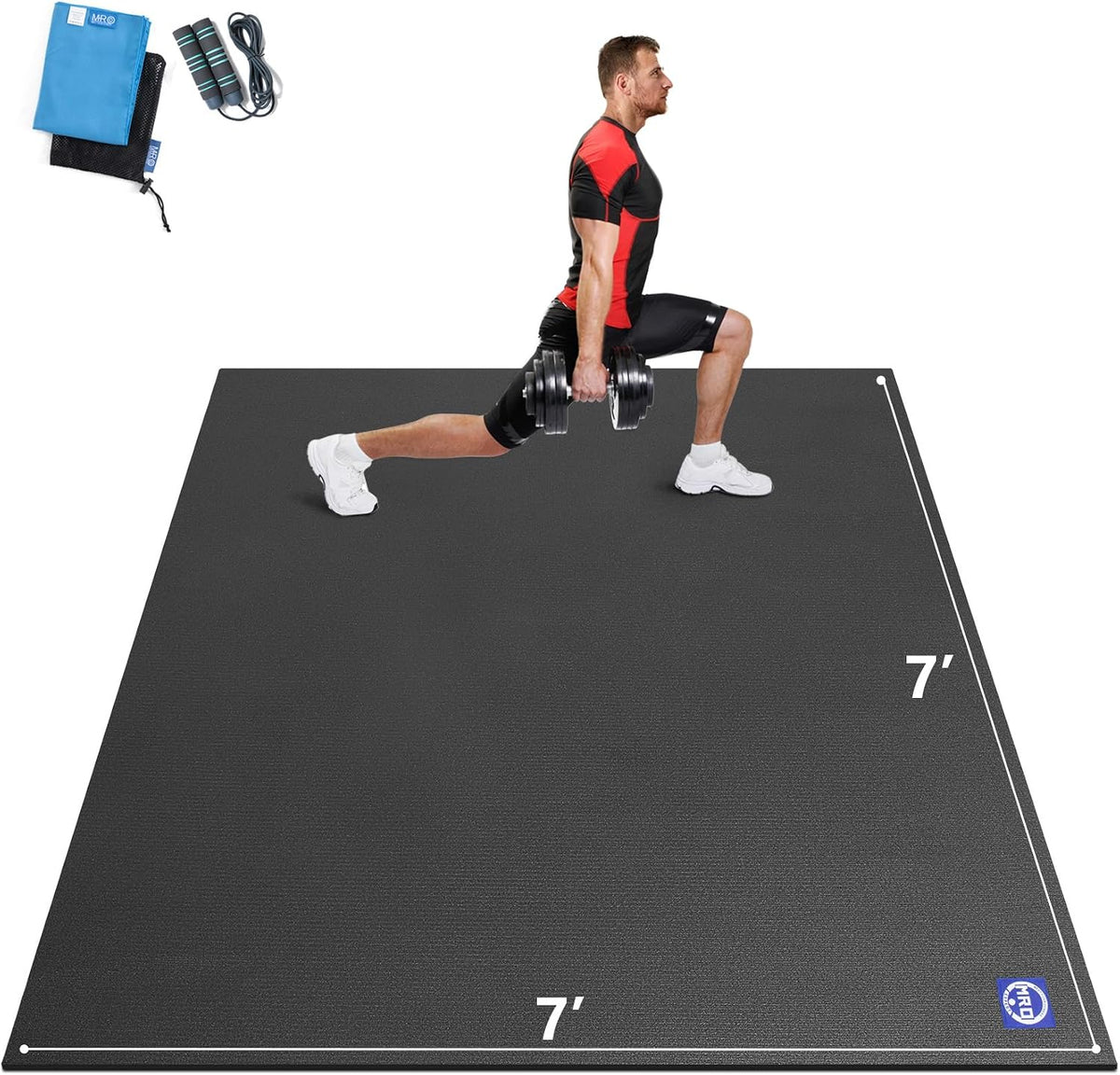 Extra Large Exercise Mat 12'x7'/9'x7'/7'x7'/7'x5'(7mm)
