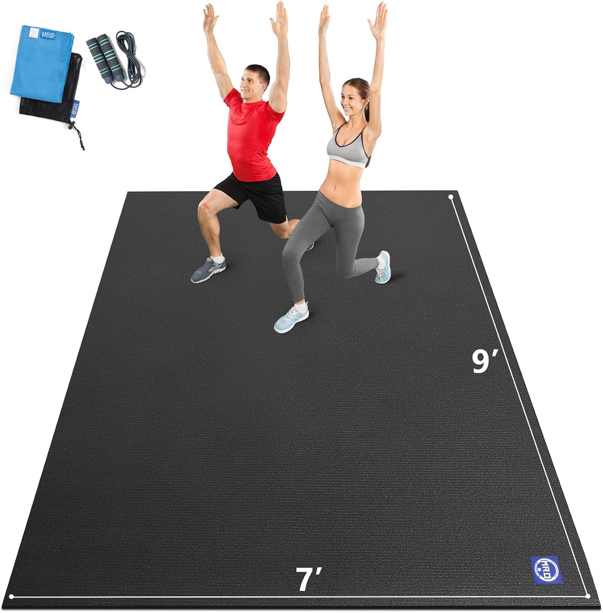 Extra Large Exercise Mat 12'x7'/9'x7'/7'x7'/7'x5'(7mm)